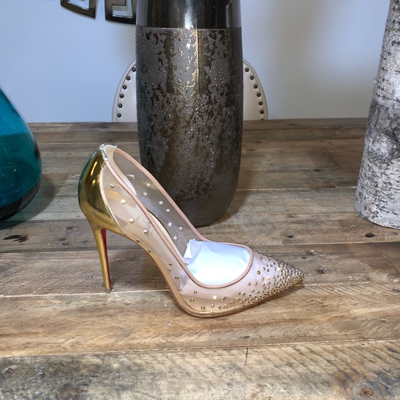 Christian Louboutin Follies Crystal & Mesh Pumps - Picture 5 of 8